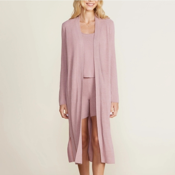 🍒NWT🍒 BAREFOOT DREAMS COZYCHIC ULTRA LITE LONG CARDIGAN - Picture 2 of 6